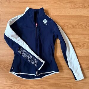Women’s Navy and White Olympics fleece lined Jacket